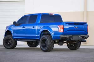 Ford F-150 Bumper - Rear - Addictive Desert Designs - Stealth Fighter - Hammer Black with Satin Black panels - `15-`18